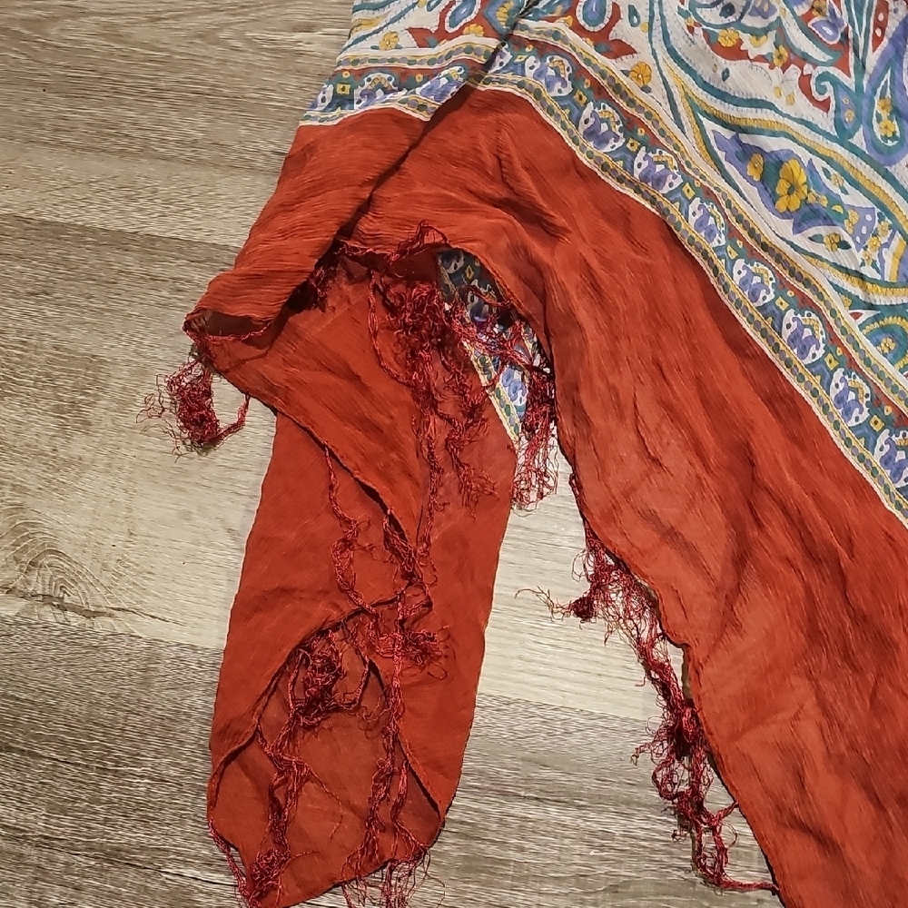 Red and Multicolor Bohemian tube top 7 22/24 plus size by 7 - Picture 3 of 10